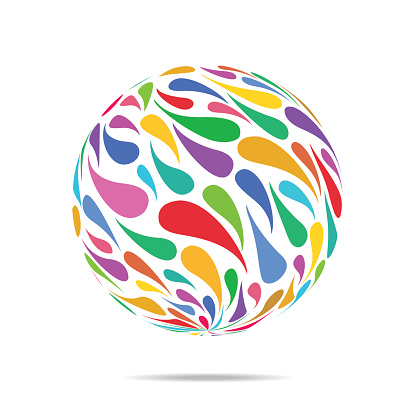 Multi colored globe
