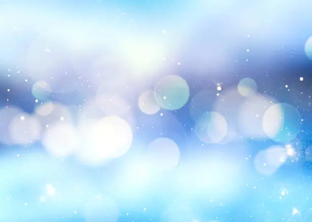 Photo of Winter blue blur background.