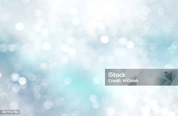 Winter Xmas White Blue Background Stock Photo - Download Image Now - Backgrounds, Winter, Defocused