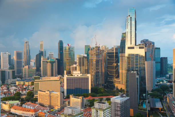 istock Panoramic view urban cityscape in singapore 847755842
