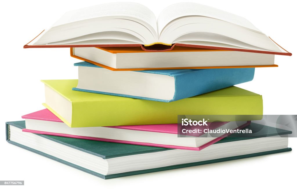 Libros aislados en blanco - Foto de stock de Libro libre de derechos