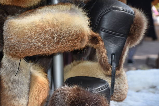 istock Sale of fur hats 847759040
