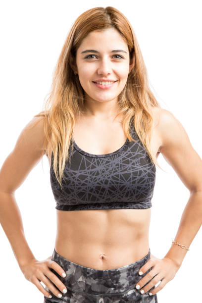 istock Happy athletic woman with abs 847760092