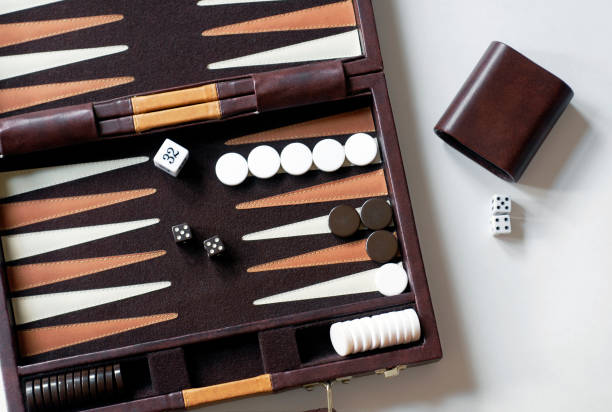Backgammon Game Close-up of a portable Backgammon Game. backgammon stock pictures, royalty-free photos & images