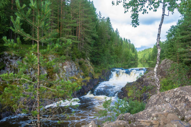 istock At the waterfall Kivach, Karelia. 847762808