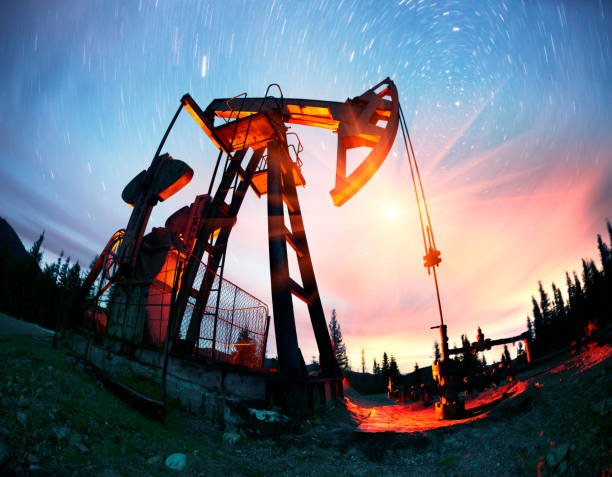 istock Oil pump on a mountain in the Carpathians 847763312