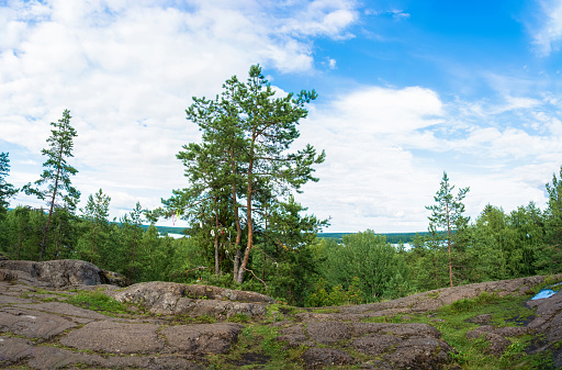 Sampo, the magic mountain - a place of power and fulfillment of the most cherished desires, Karelia, Russia.