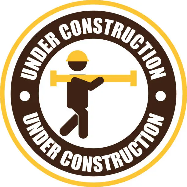 Vector illustration of under construction design