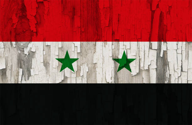 istock Syrian flag is painted on a wooden surface 847774246