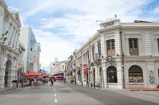 It is the Unesco World Heritage site George Town. A lot of cultural activities during weekend and holidays along Beach street in Penang.