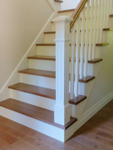 stairs interior staircase white and wood classical design architecture steps