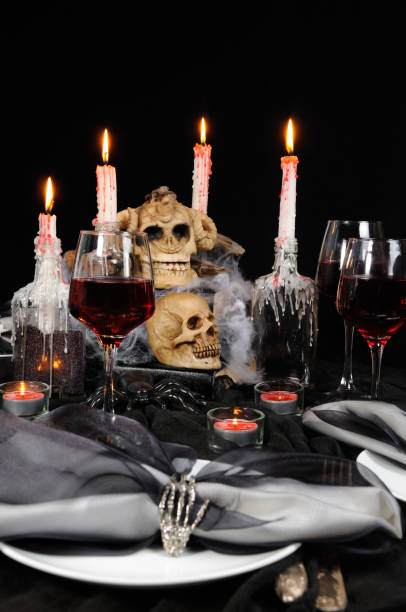istock The idea of creating an entourage of table decor setting for Halloween 847782940
