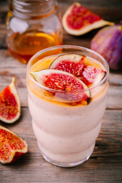 istock healthy breakfast smoothie with fresh figs and honey in glasses 847803522