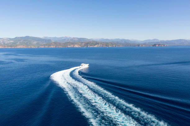 istock A luxury yacht in motion on the water 847811394