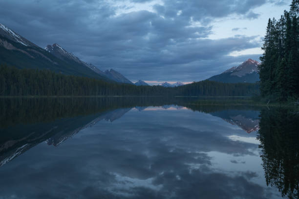 Beautiful mountain lake in Alberta, Canada.