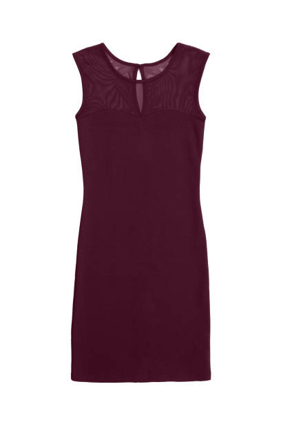 istock berry pink jersey dress with mesh top, isolated on white background 847815302