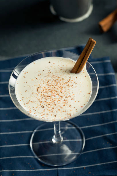 istock Homemade Creamy Eggnog Cinnamon Dessert Martini 847830850