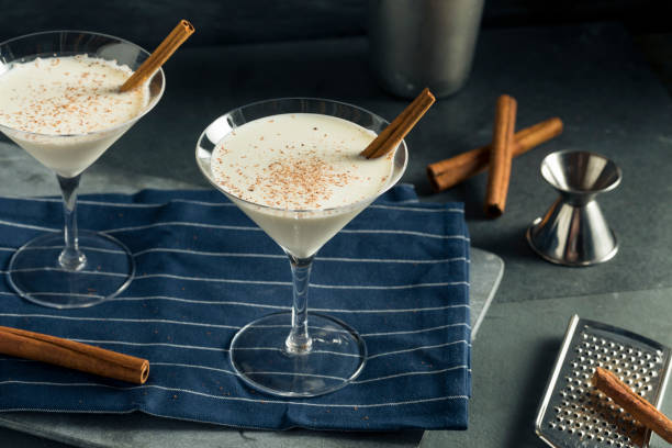istock Homemade Creamy Eggnog Cinnamon Dessert Martini 847834108