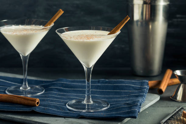 istock Homemade Creamy Eggnog Cinnamon Dessert Martini 847834276