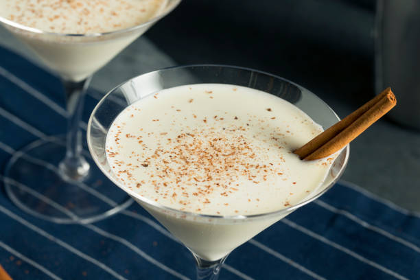 istock Homemade Creamy Eggnog Cinnamon Dessert Martini 847836386