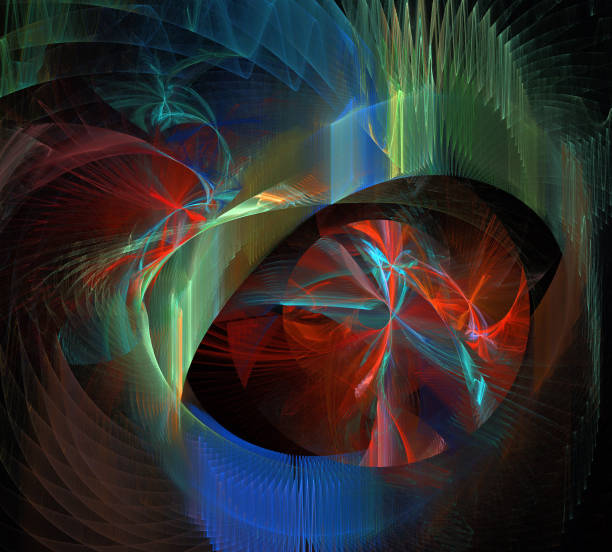 istock image of one Digital Fractal on Black Color 847840058