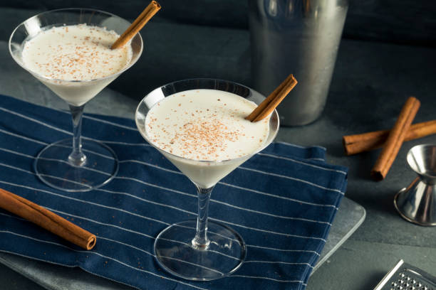 istock Homemade Creamy Eggnog Cinnamon Dessert Martini 847842516