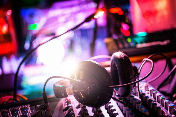 istock Headphones on the mixing console in nightclub 847846064