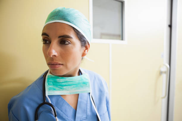 istock Troubled nurse in hospital room 847849050