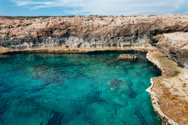 istock Turquoise mediterranean sea coast on Greco cape on Cyprus 847850814