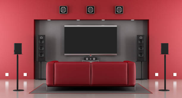 istock Red and gray home cinema 847870720