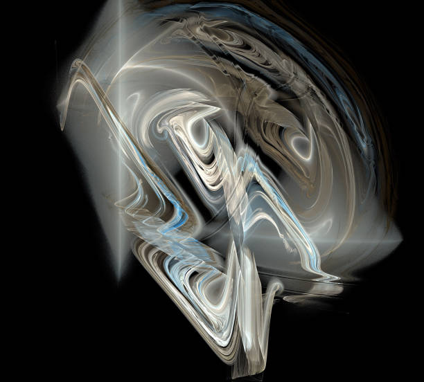 istock image of one Digital Fractal on Black Color 847870866