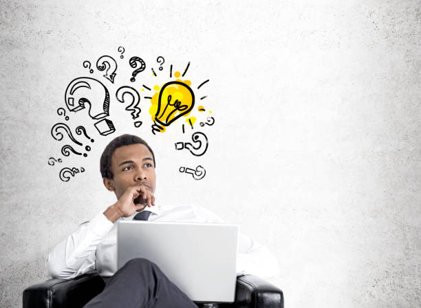 istock Pensive African American businessman, answer 847883532