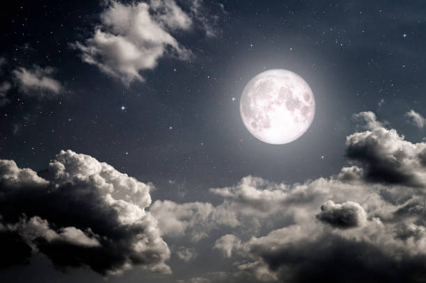 istock night dark sky with stars moon and moonlight 847905194