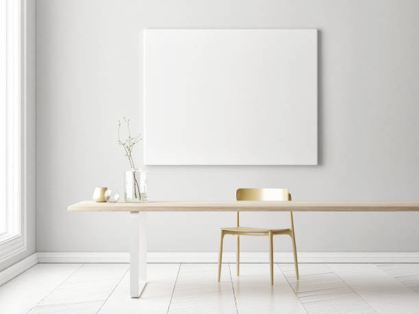 Interior minimalism concept design with mock up poster,