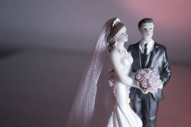 istock Newlyweds embraced bride and groom. Wedding dance. 847912672