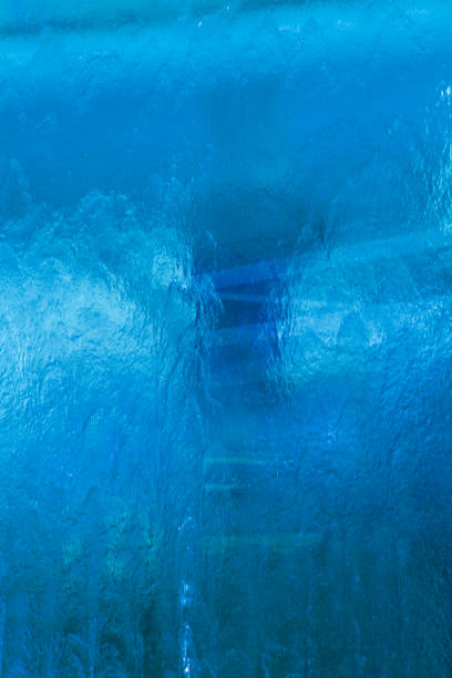 istock blue water liquid dripping on glass texture background opaque frosted window pattern  abstract surface macro close up elegant design element 847928916