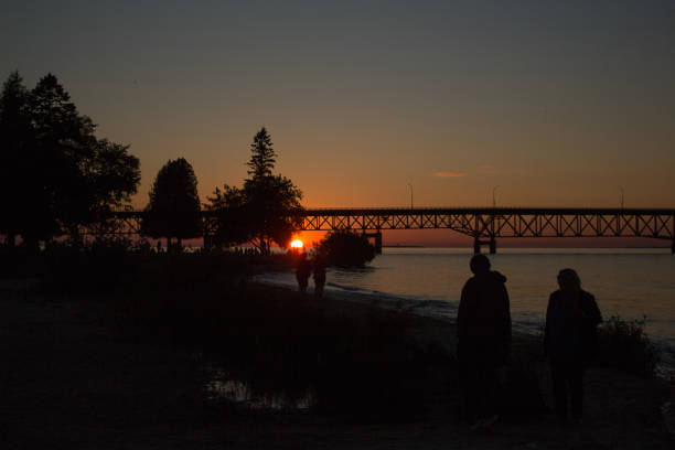 istock Sunset at the Straits of Mackinaw 847944248