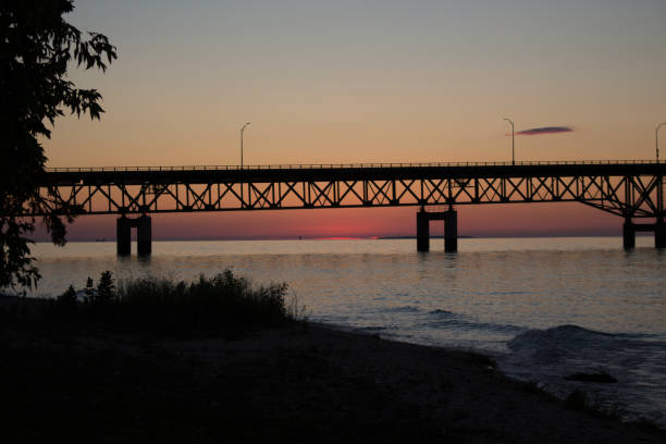 istock Sunset at the Straits of Mackinaw 847944264