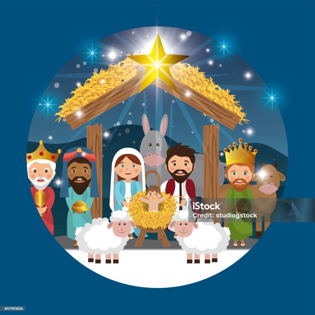 silhouette manger merry christmas design design silhouette manger merry christmas design design vector illustration eps 10 Nativity Scene stock vector