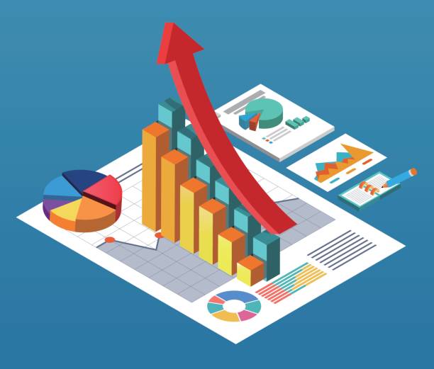 Data charts Data charts sales growth graph stock illustrations