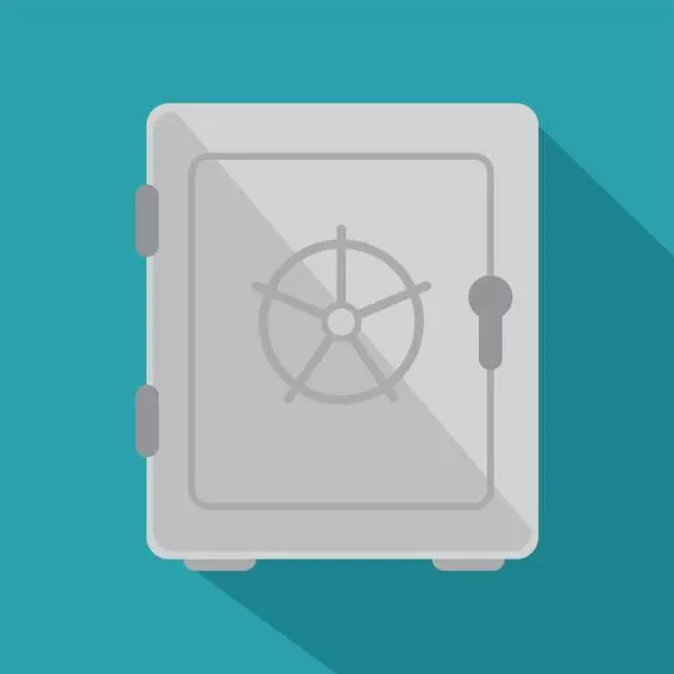 Vector illustration of icon box safe insurance security design
