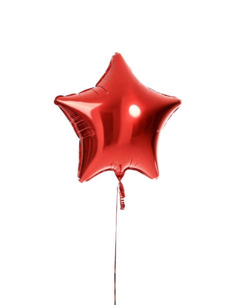 istock Single red big star metallic balloon object for birthday i 847970316
