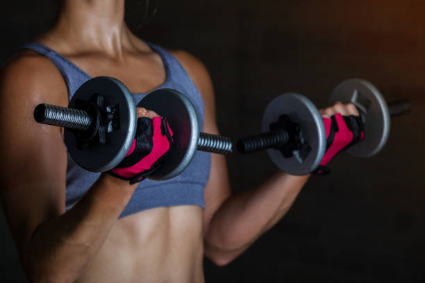 istock Unrecognizable strong young woman during intense workout 847984898