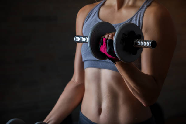 istock Unrecognizable athlete trains in gym 847984900