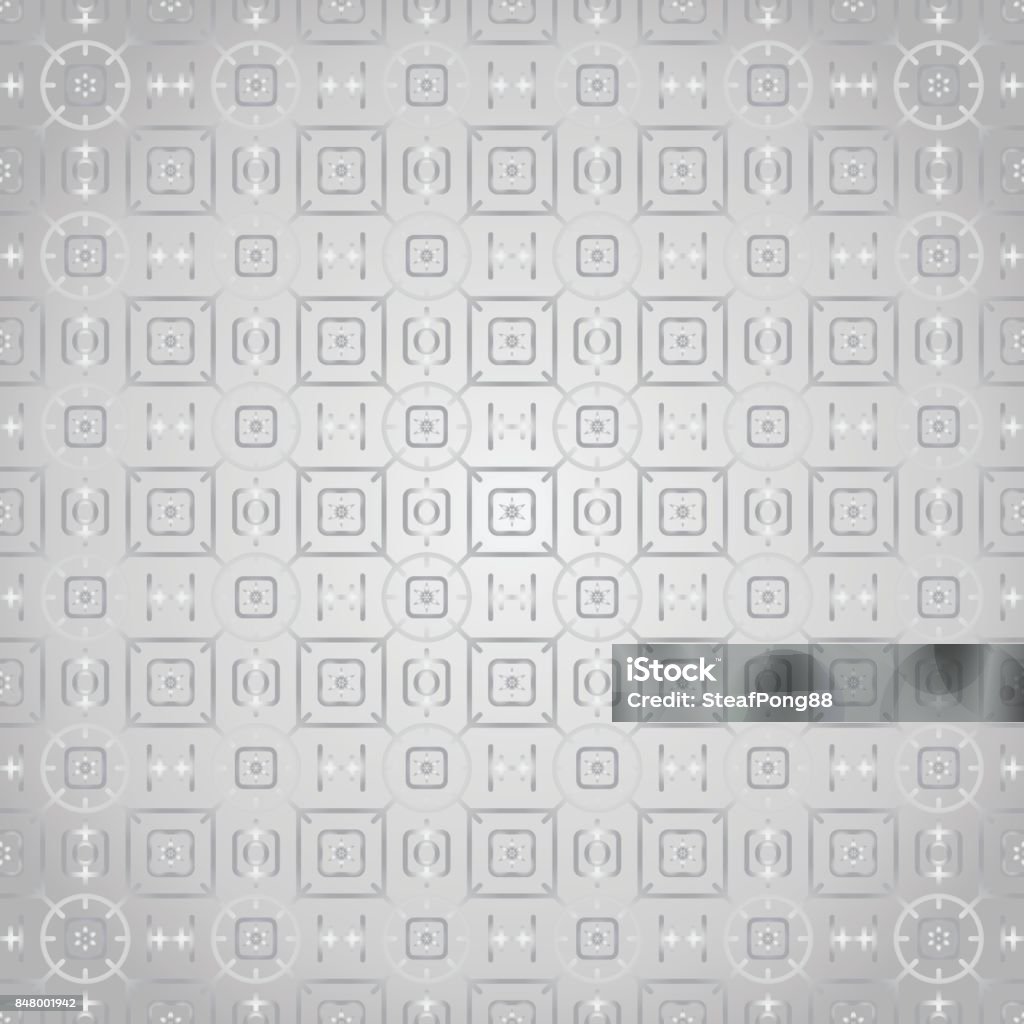 Siver Pattern Siver Rounded Corner Rectangle And Flower And Line Pattern Stock ...