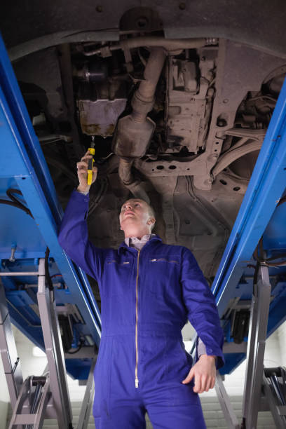 istock Mechanic repairing a car with an adjustable pliers 848005378