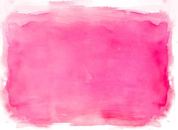 istock Pink watercolor background on a white 848012908