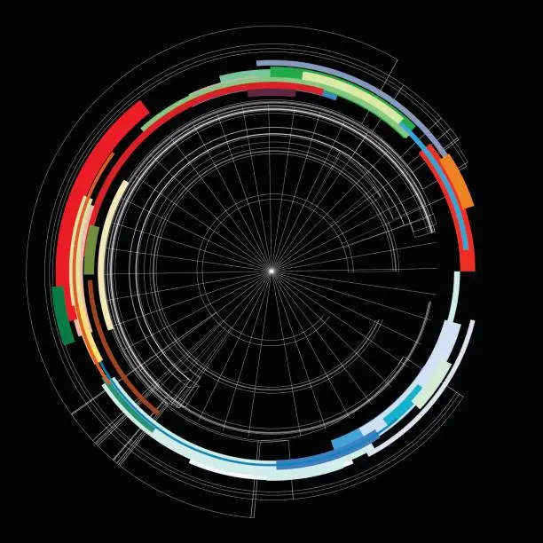 Vector illustration of color data line pattern background