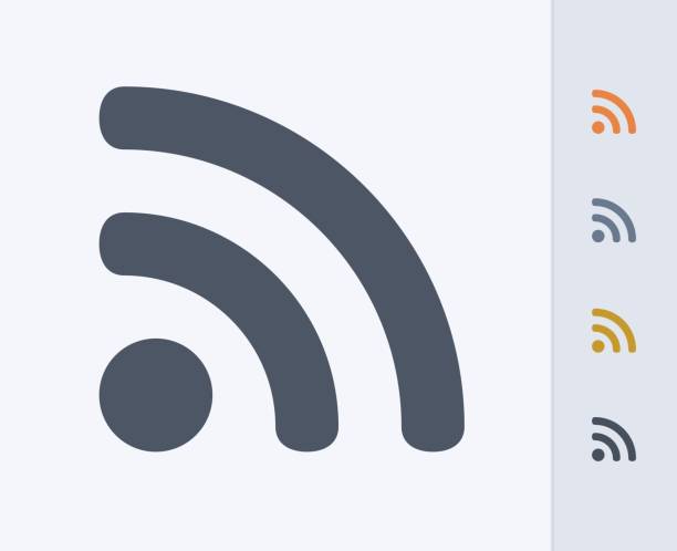 RSS Sign - Carbon Icons A professional, pixel-aligned icon designed on a 32x32 pixel grid and redesigned on a 16x16 pixel grid for very small sizes. feeding stock illustrations