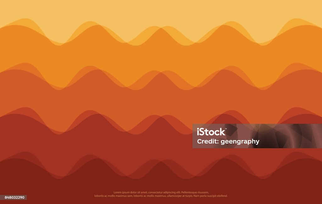 Orange Abstract Wave Background Wallpaper Red Tone Colorful Smooth Light  Lines For Wallpaper Stock Illustration - Download Image Now - iStock